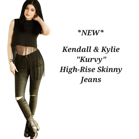 Kendall & Kylie Denim - Kendall & Kylie Jeans | NEW | High-Rise | Distressed | Black | Celeb-Style